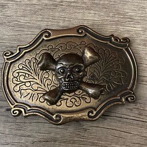 Men's Belt Buckle Skull Bones